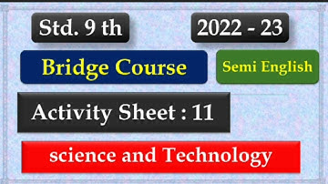 9th class bridge course science day 11 / semi & English medium / 2022 #setu abhyaskram #सेतू