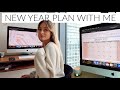 NEW YEAR Plan With Me | themed google calendar, spreadsheets, planners, &amp; goals