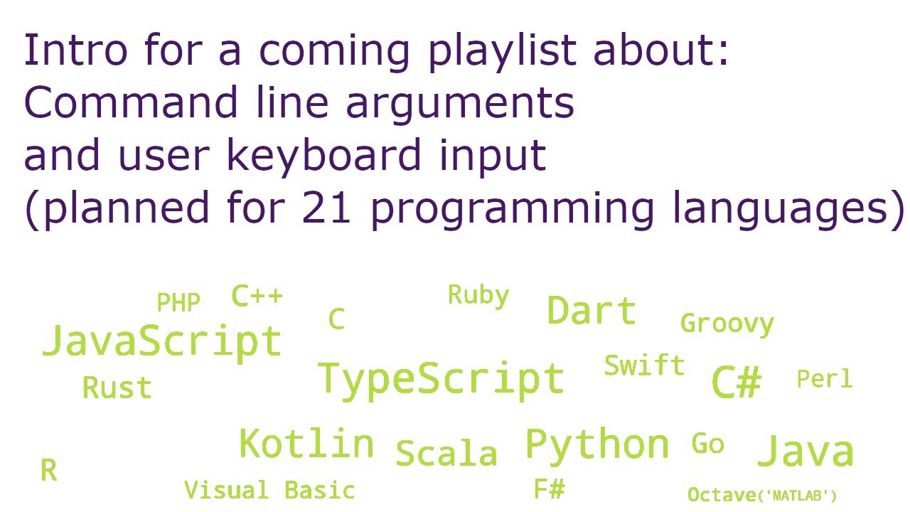 Program arguments from command line and keyboard input (part 1, intro ...