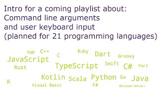 Program arguments from command line and keyboard input (part 1, intro, many programming languages) screenshot 4