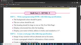 Famous #Skillset-2 |#html | #SOP1 | Std-11 | #11it | Maharashtra State Board Wealth