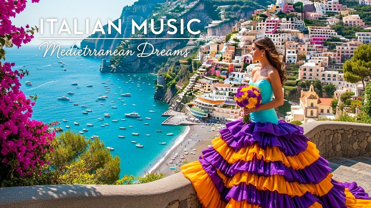 🎶 Italian Vibes & Mediterranean Music 🎶 2+ Hours Lake Como Relaxation & Scenic Amalfi Coast