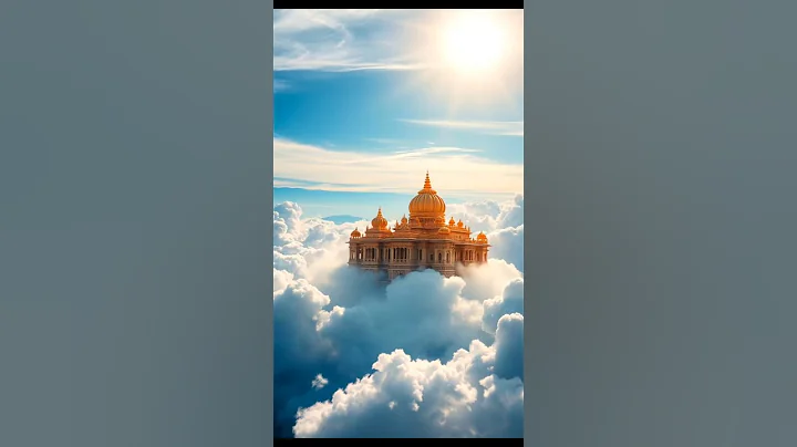 AI Generated Art Video Animation of Ancient Palace on Clouds... #ai #art #nature #clouds #sky