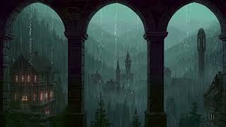 🌧️🏰 Castle Sanctuary in the Storm | 3 Hours Peaceful Sleep Ambience | Meditation Stress Relief Calm