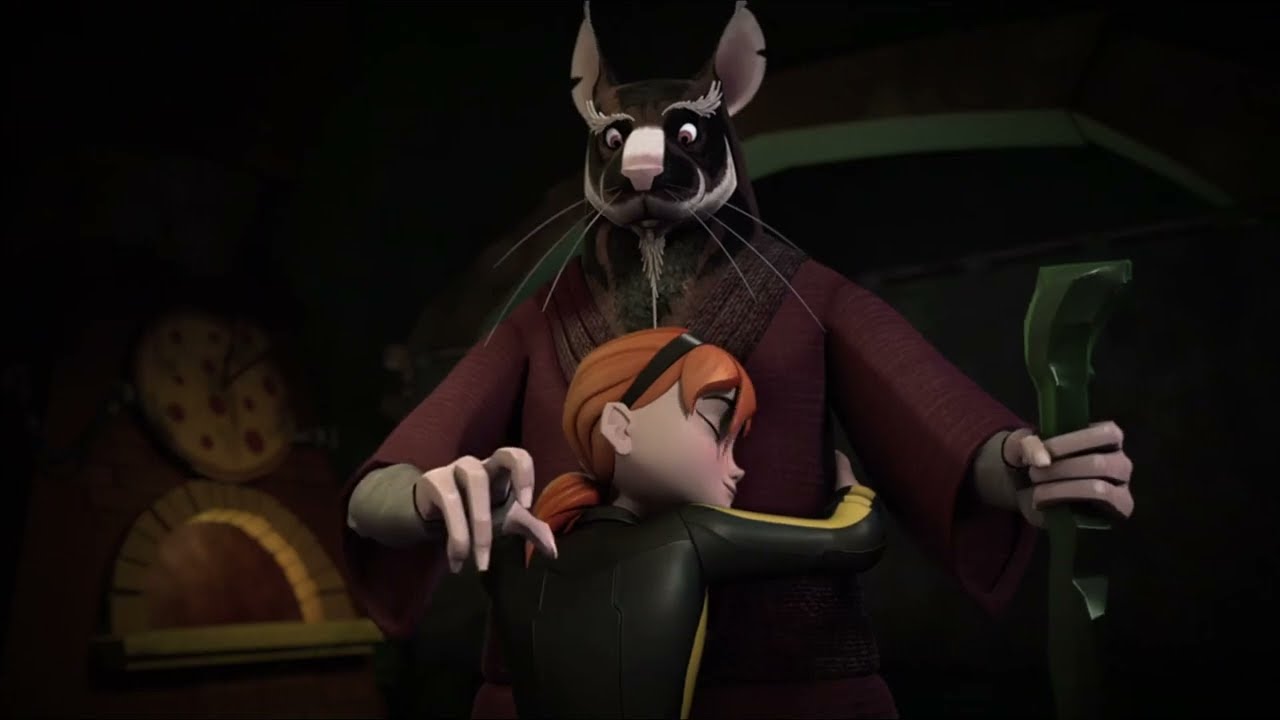 TMNT 2012 - April hugs Splinter