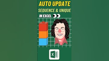 Autoupdate Sequence and Unique in Excel | #shorts #couplegoals #guideofmad