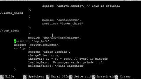 Magic Mirror: Install Warnwetter