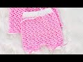 Una braguita o cubre pañal para bebés con ganchillo por CROCHET FOR BABY a juego con vestido de niña