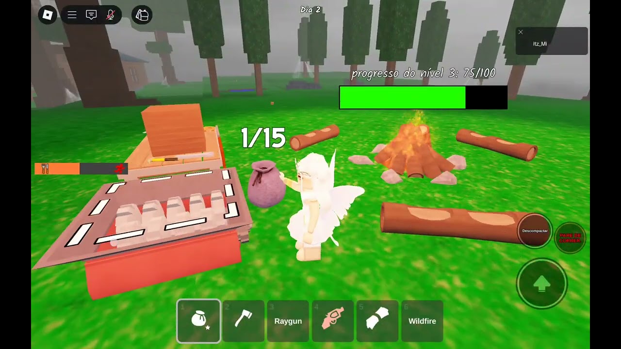 Jogando 99 noites na floresta sendo uma fada 