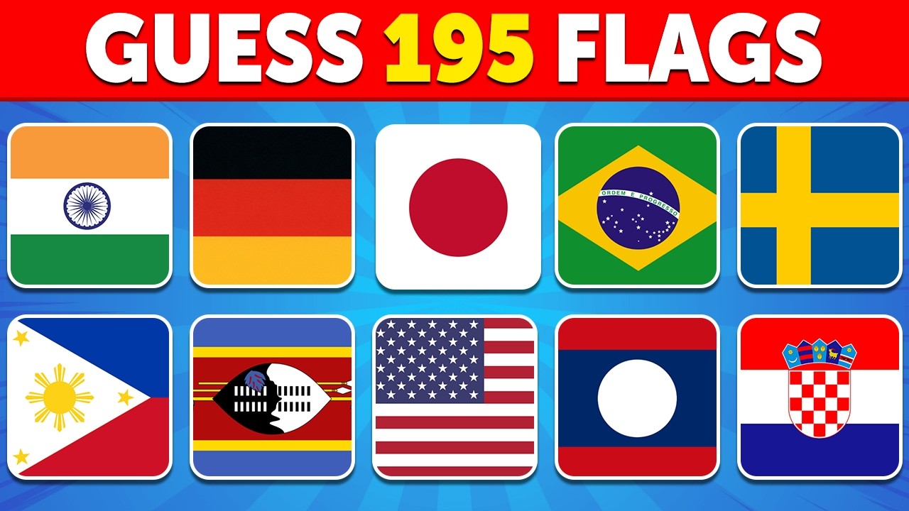 Guess All the 195 Flags of the World 🚩 | Guess the Country Flag Quiz 2025