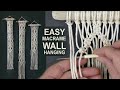 DIY: Macramé Triple Wall Hanging EASY Diamond Pattern with Square Knots