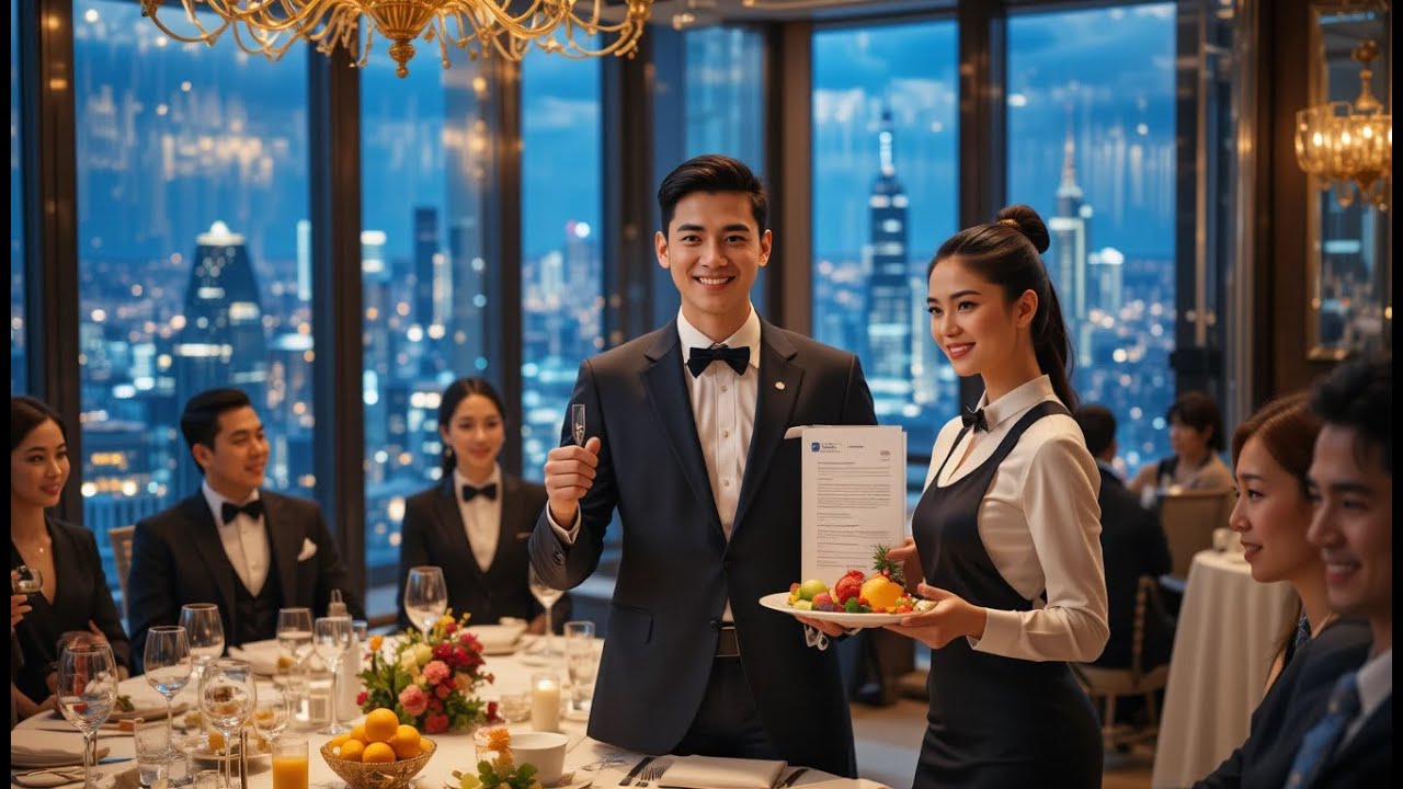 "Elegant Celebration of Success at a Luxury Dinner Event"