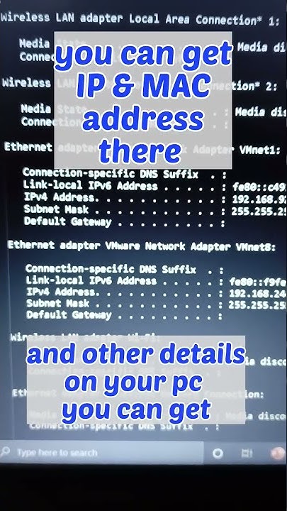 #how to get ip & Mac address in windows 10 11 using cmd #intel #amd # ...