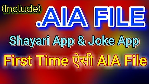 Aia file for joke, shayari attitude status. appybuilder, thunkable, makeroid