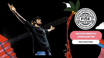 Jordan Clark 2nd place Final Scooter Freestyle Spine Ramp Pro Men #FISEMontpellier 2024