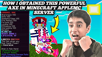 How I Obtained This Powerful Axe In Minecraft Applemc Server | @angryskeleton7 