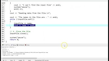 Input Files - Loops and Checking for End of File