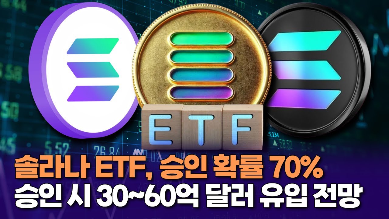 솔라나 ETF 승인 확률 70%…승인 시 30~60억 달러 유입 전망