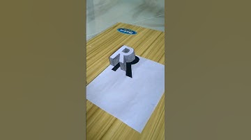 3d letters drawing R || 3d R  #shorts #trending #3ddrawing #drawing