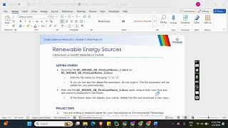 Shelly Cashman Word 365 | Module 2: SAM Project B Renewable Energy Sources #shellycashman
