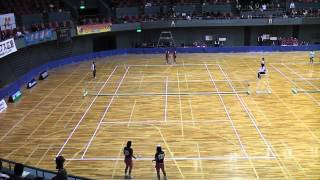 2012/12/9 ソフトテニス日本リーグ 女子 東芝姫路 VS ナガセケンコー 第3試合