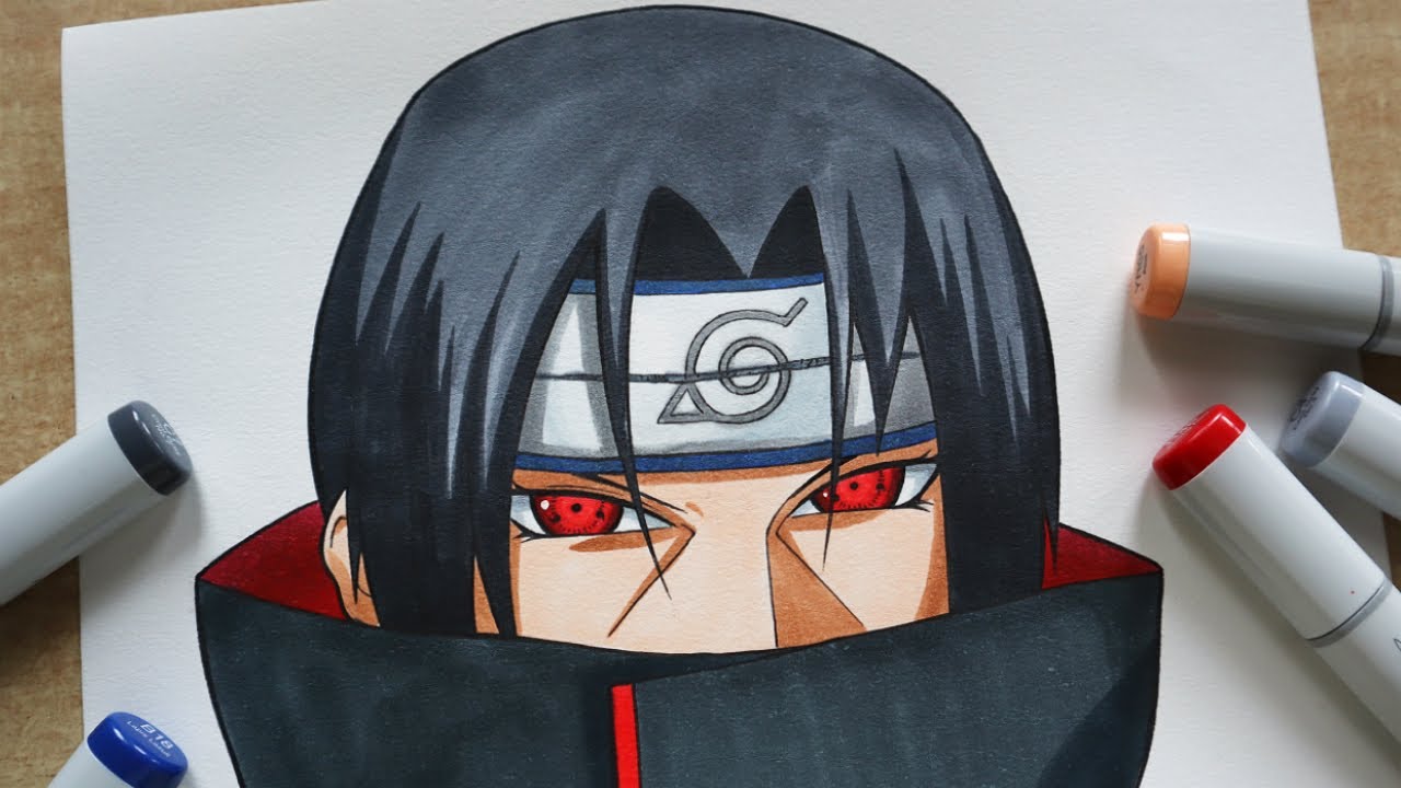How to Draw Itachi Uchiha - Step By Step Tutorial | Naruto - YouTube