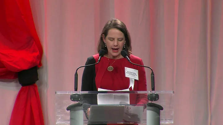 2018 Induction Ceremony Caroline Ewing accepts for...