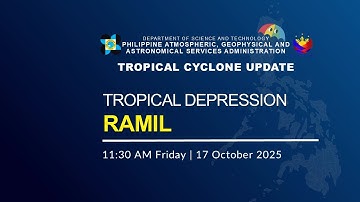 Press Conference :Tropical Depression RAMIL  at 11 AM | October 17, 2025 - Frida