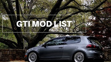 MK6 GTI MOD LIST| WALKTHROUGH!!!