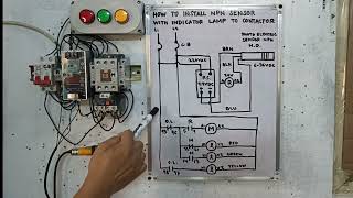 how to install npn sensor with indicator lamp