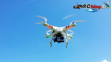 DJI Phantom + Zenmuse H3-2D brushless gimbal video review (NL)