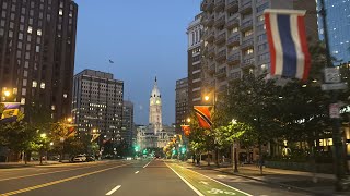 Philadelphia Downtown Drive 2025 | Real-Time POV in 4K”