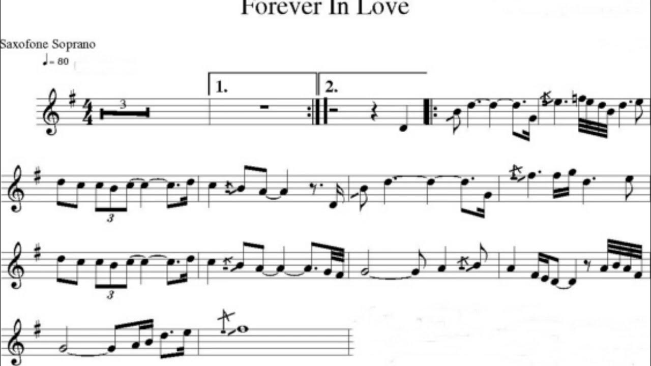 Forever in love (Kenny G )Playback Partitura sax tenor e soprano YouTube