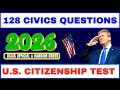 128 Civics Questions for U.S. Citizenship Test 2026 | USCIS Naturalization Interview Practice #n400
