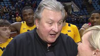 Post Game Interview with WVU Men's Head Basketball Coach Bob Huggins 2019