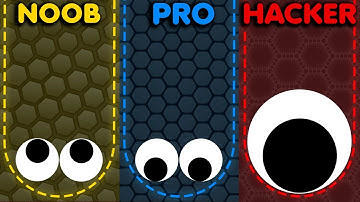 NOOB vs PRO vs HACKER in Slither.io Best Gameplay!