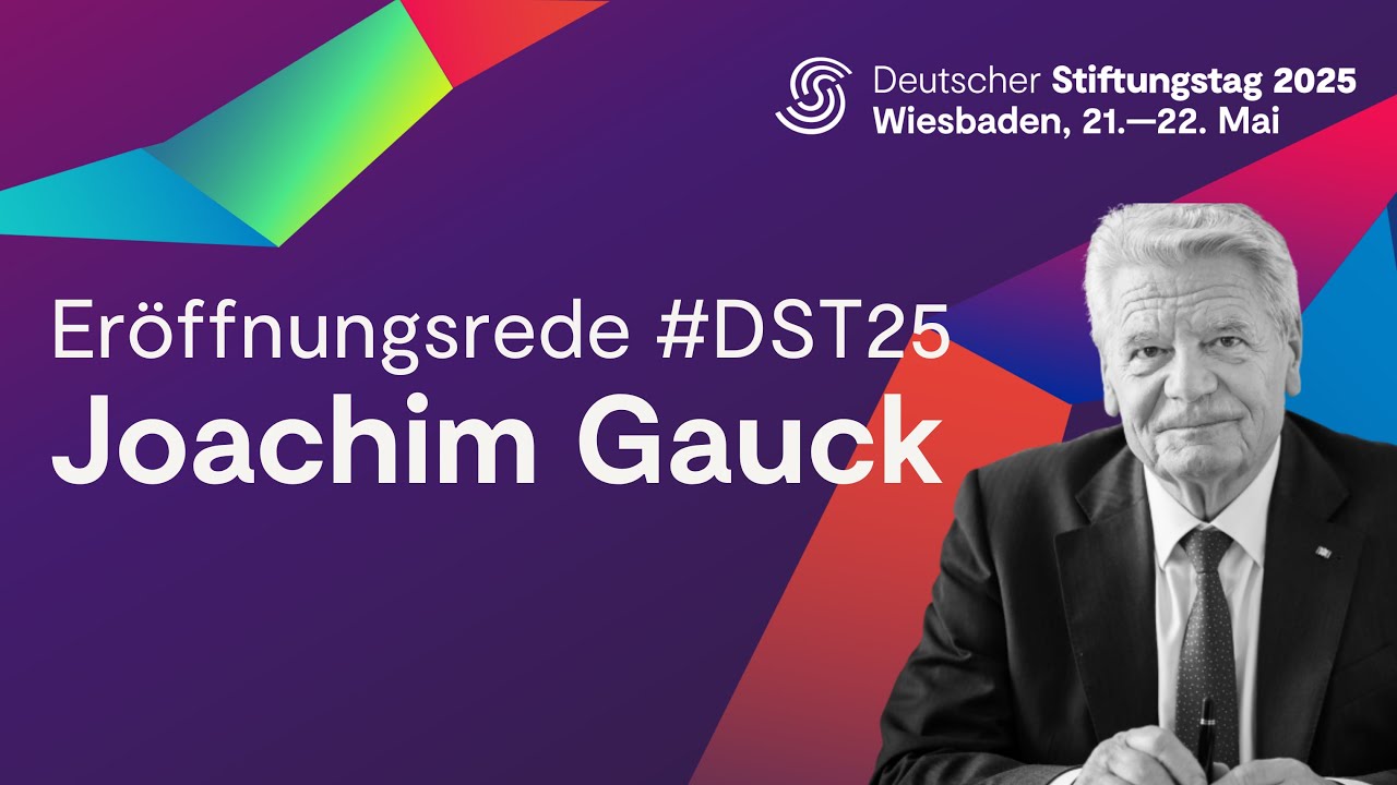 Deutscher Stiftungstag 2025: Eröffnungsrede von Joachim Gauck