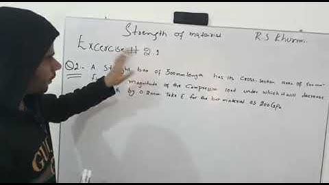 # Strength of material # Rs khurmi # Exercise 2.1  #Q2