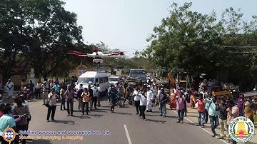 Drone Survey Small Towns (ULB) Photogrammetry Technology HD  Camera With Hexacopter Drone