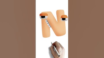 How to Draw Alphabet Lore #N #lettern #shorts #alphabetlore #utoocandraw #howtodraw