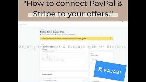 How to connect PayPal & Stripe to your Kajabi offers