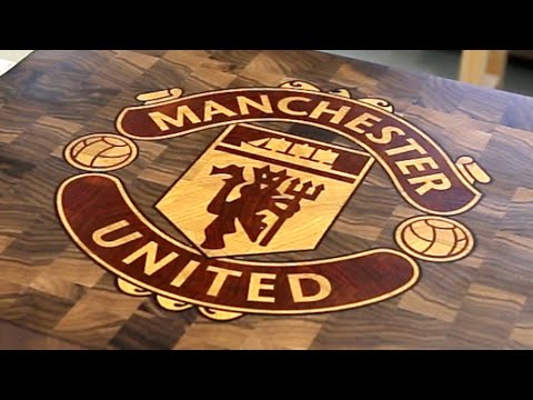 Торцевая разделочная доска с логотипом "Манчестер Юнайтед"