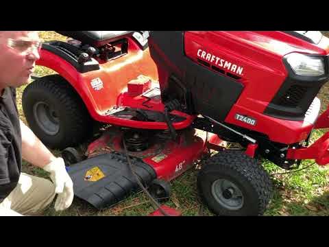 Craftsman T2400 Deck Belt Installation Replacement - YouTube