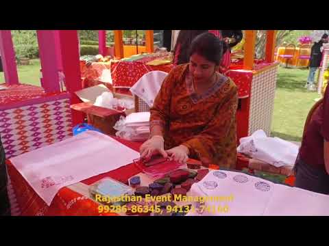 Wedding Carnival Block Printing Stall|Block Printing Magic at Udaipur Wedding in Udaipur Jaipur