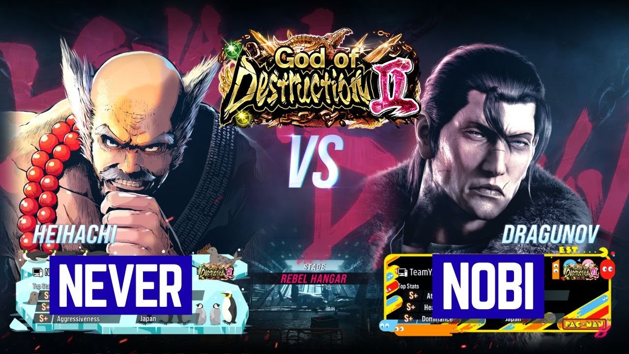 Tekken-8 NOBI(Dragunov) vs NEVER (Heihachi) latest ranked matches