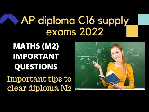 AP DIPLOMA C16 MATHS(M-2) IMPORTANT QUESTIONS| TIPS TO PASS diploma ...