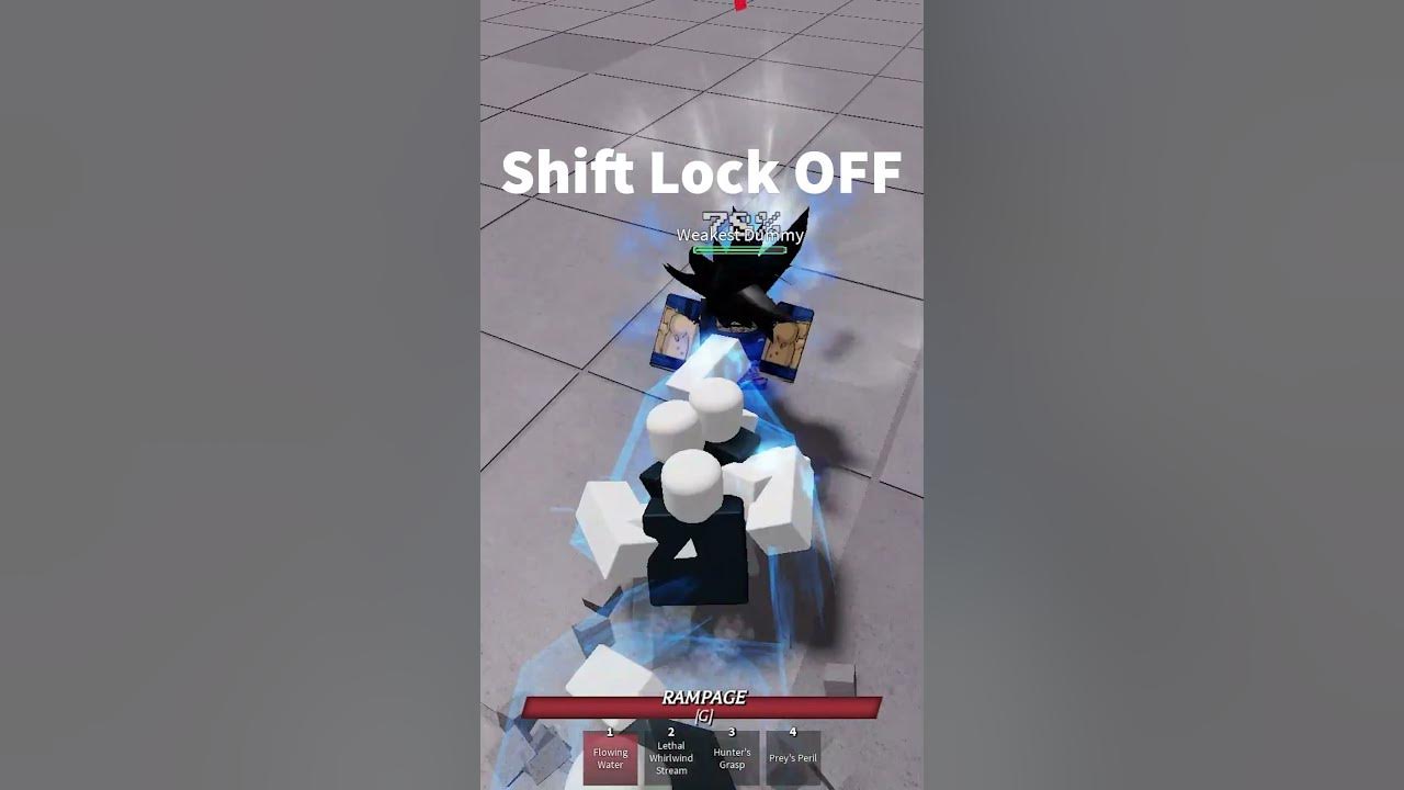 Shift Lock ON VS Shift Lock OFF In The Strongest Battlegrounds - YouTube