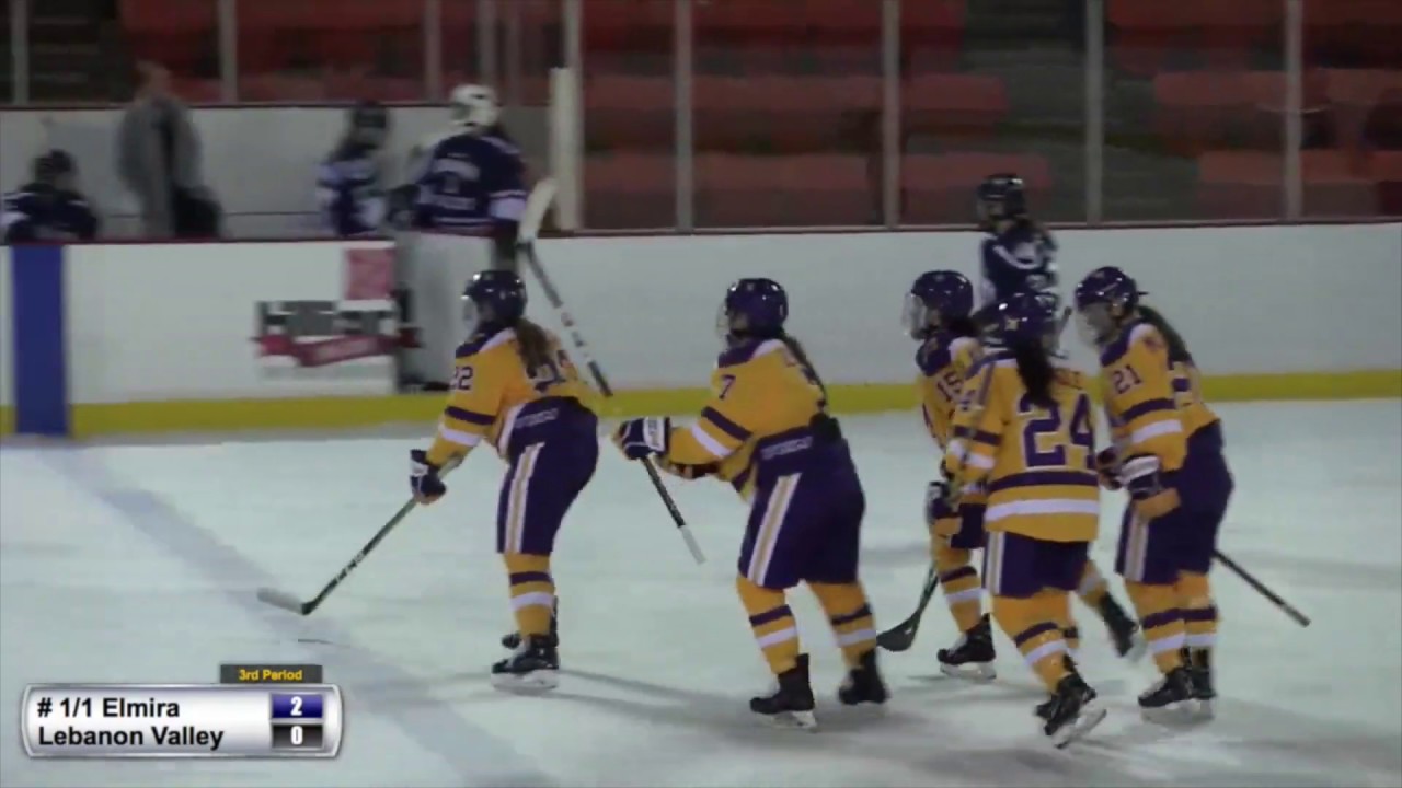 Elmira College Women's Ice Hockey vs. Lebanon Valley Highlights YouTube