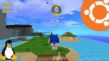 Sonic The HedgeHog 3D Gameplay on Ubuntu 13.04 Linux (Native)