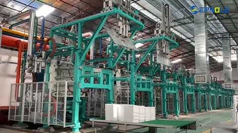 SMED Shape moulding machine with robot arm to pick and stack products